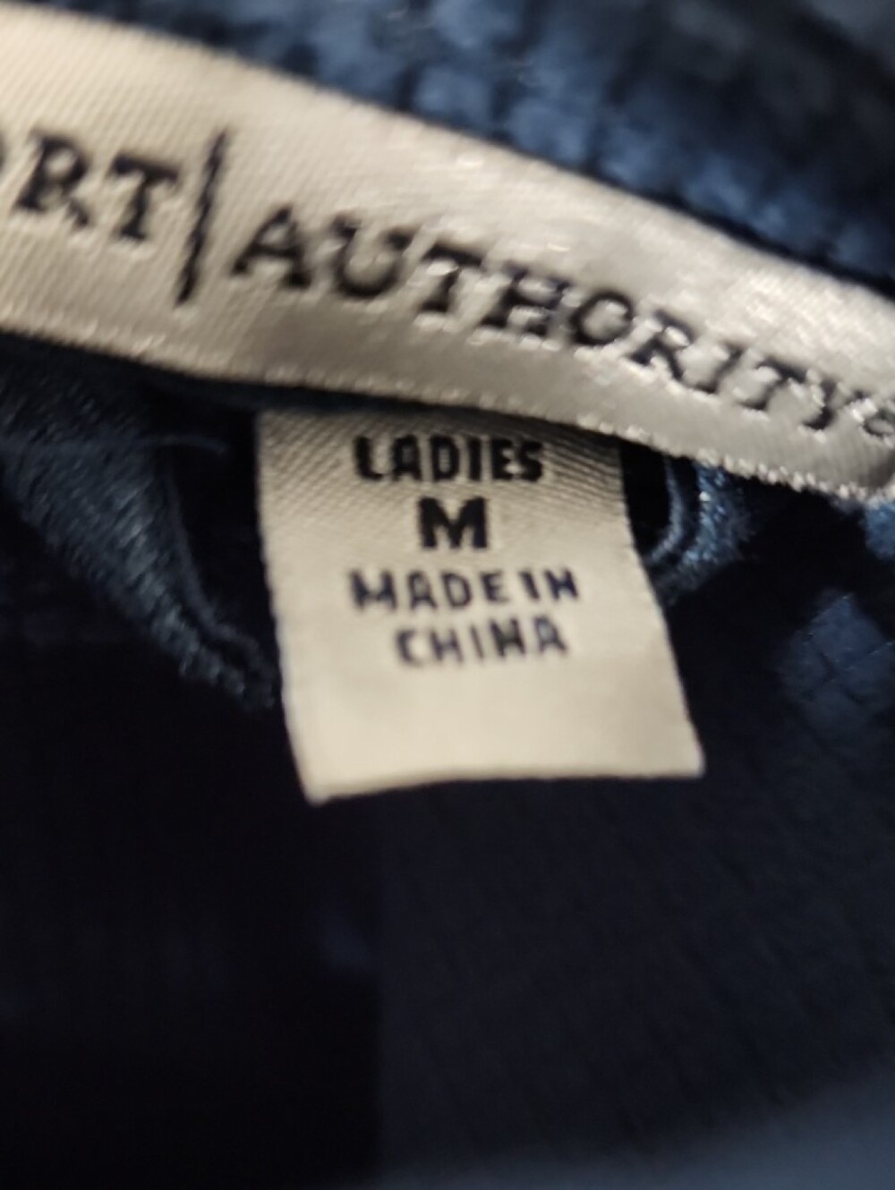 Port Authority Ladies Navy Textured Jacket - Picture 3 of 13